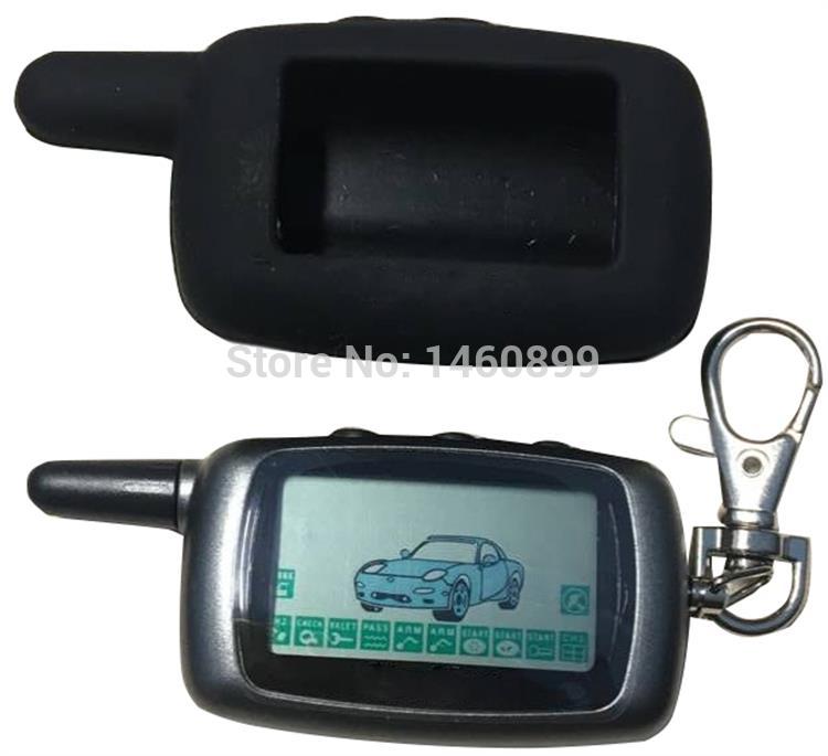 A9 2-way LCD Remote Control KeyChain + A9 Silicone Case For Two Way Car Alarm System Twage Starline A9 Key chain Fob