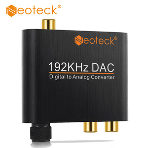 192 Khz DAC Coaxial Optical To Analog RCA  R/L Audio 3.5mm Jack DAC Audio Decoder With Volume Control Converter Adapter For DVD