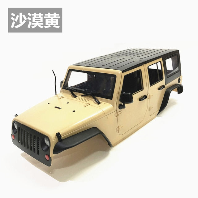 Unassembled 12.3inch 313mm Wheelbase  jeep  Wrangle  Body Car Shell for 1/10 RC Crawler Axial SCX10 & SCX10 II 90046 90047